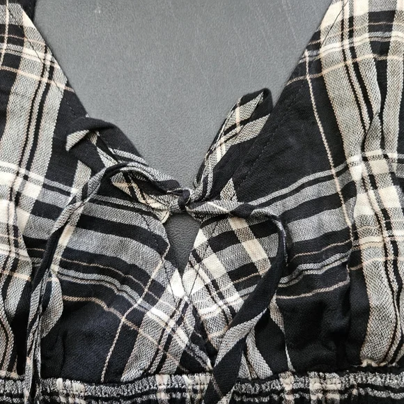 NWT - Lucky Brand Cotton/Modal Fully Lined Smocked Waist Midi Dress - Size L - Picture 11 of 16